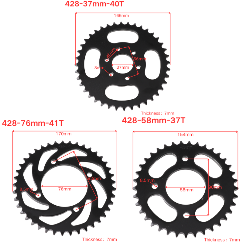 Zębatka tylna 428 Link 37T/40T – Cycling Quads recenzja i cena